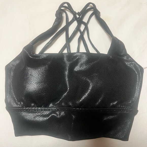 BuffBunny leather print black sports bra - Picture 2 of 6